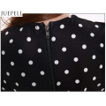 European and American Women′s Summer DOT Print Irregular Sexy Hollow Package Hip Skirt Long-Sleeved Jumpsuit Dress